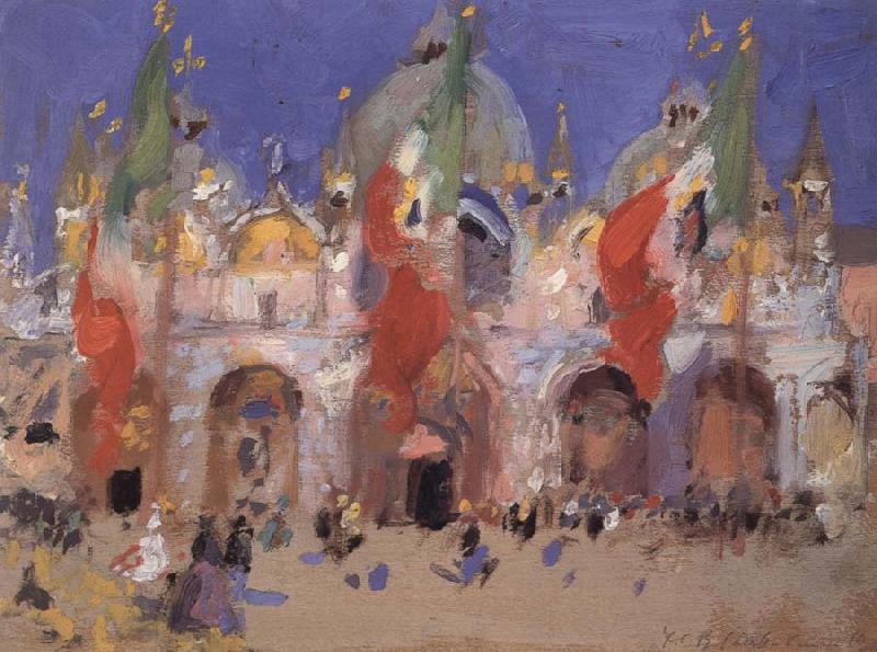 Francis Campbell Boileau Cadell St.Mark-s Square,Venice oil painting image